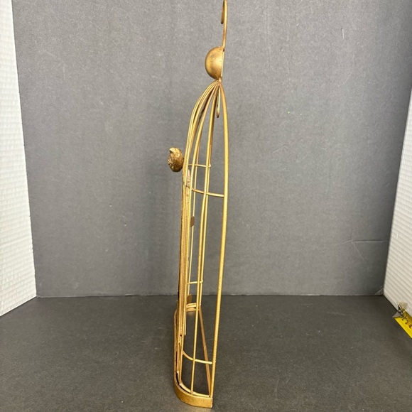 4x6 Gold Bird Cage Metal Photo Frame Farmhouse Shabby Chic Wall Hanging - Picture 2 of 8